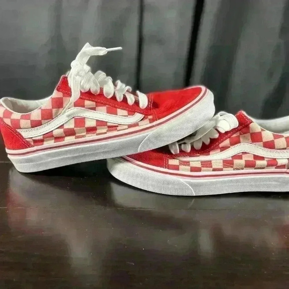 Size 5.5m/ 7w  - VANS Old‎ Skool Red Checkerboard - Picture 8 of 8